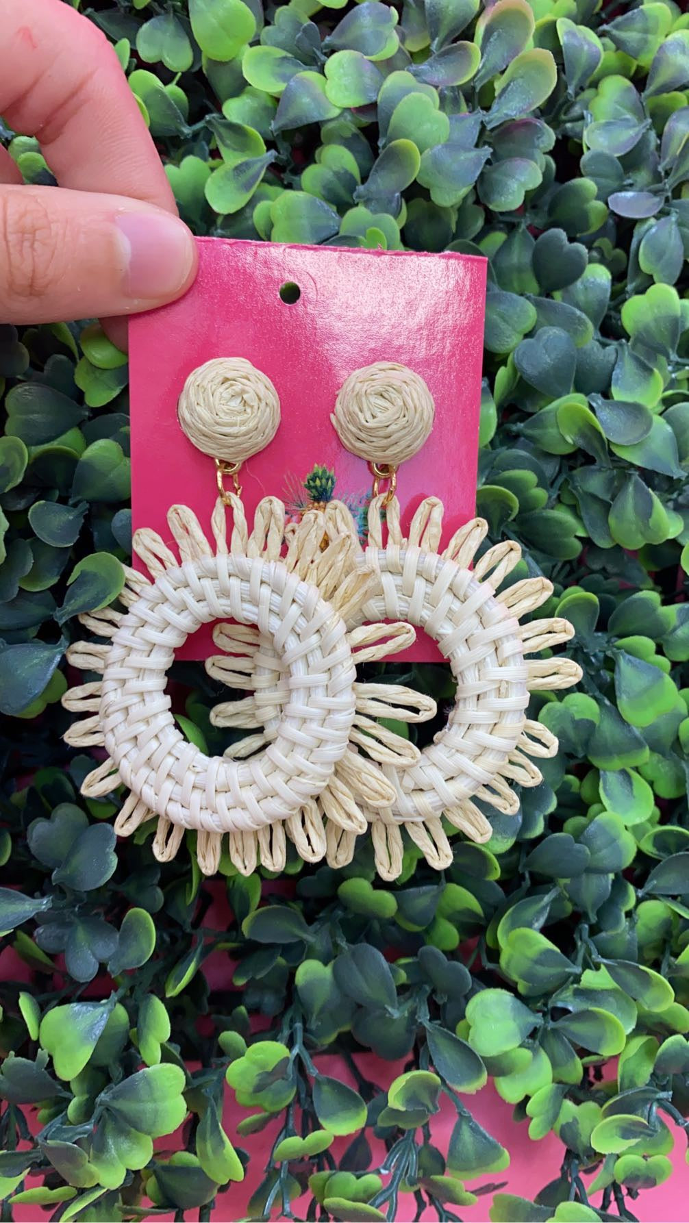 Boho Raffia Earrings