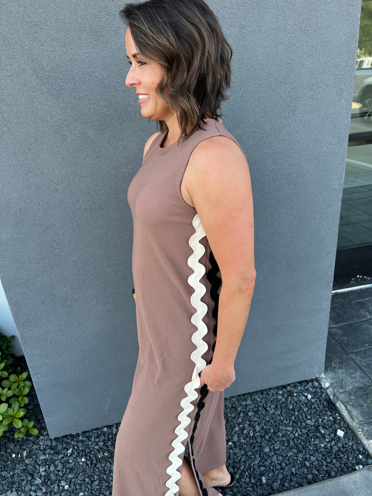 Mocha Ribbed Dress