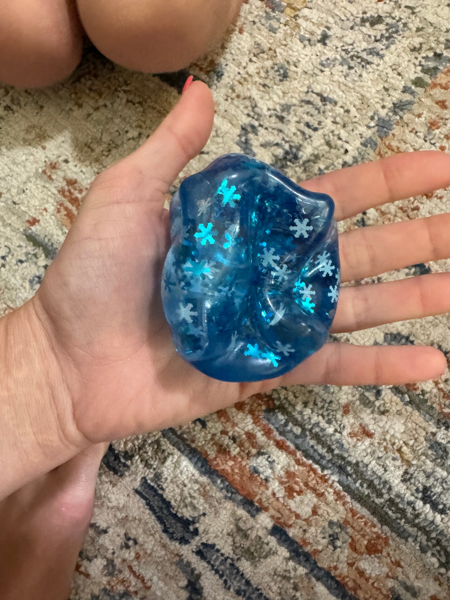 Snowflake Glitter Stretch Squishy