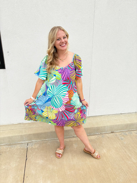 Summer in the Tropics Dress with Pockets