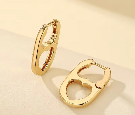 Bottle Cap Heart Earrings