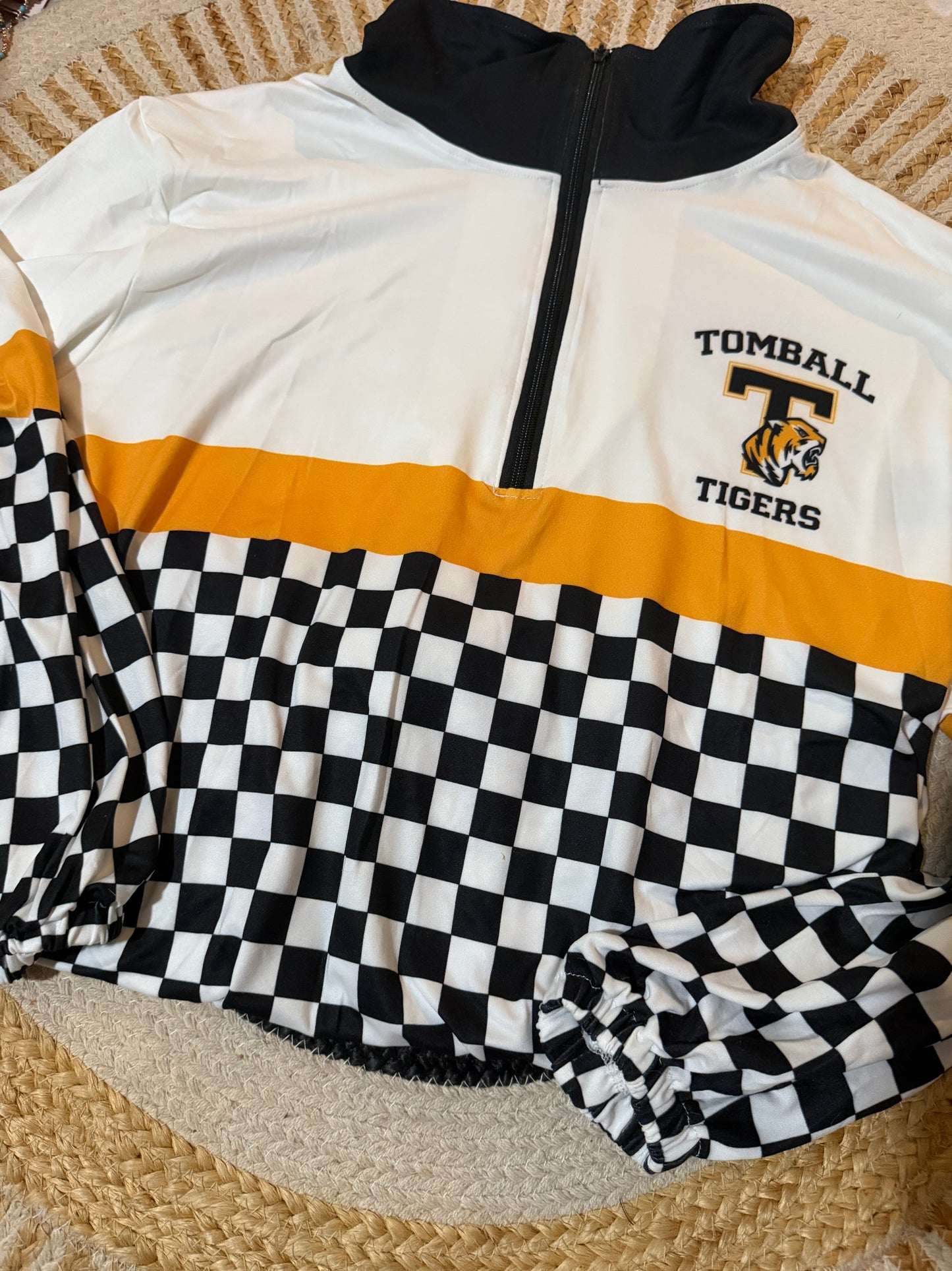 Black Checkered Tomball Tigers Jacket
