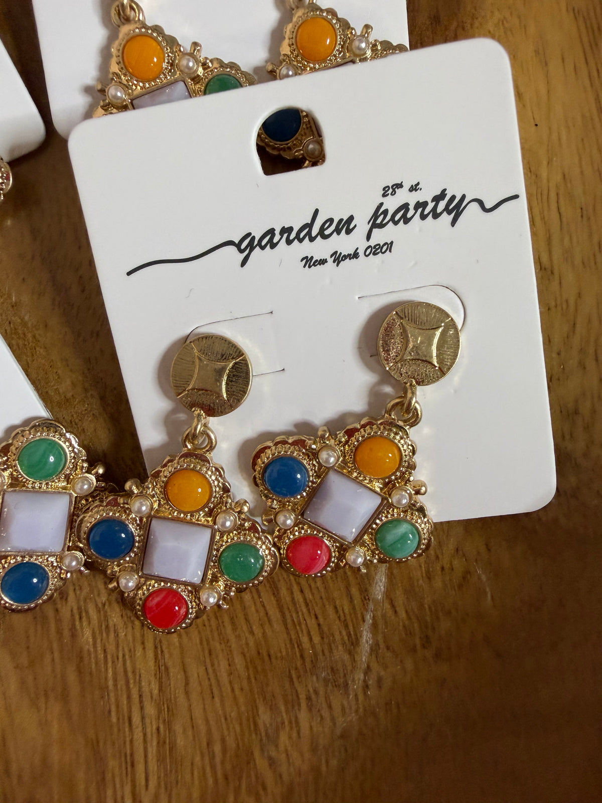 Colorful Medallion Statement Earrings
