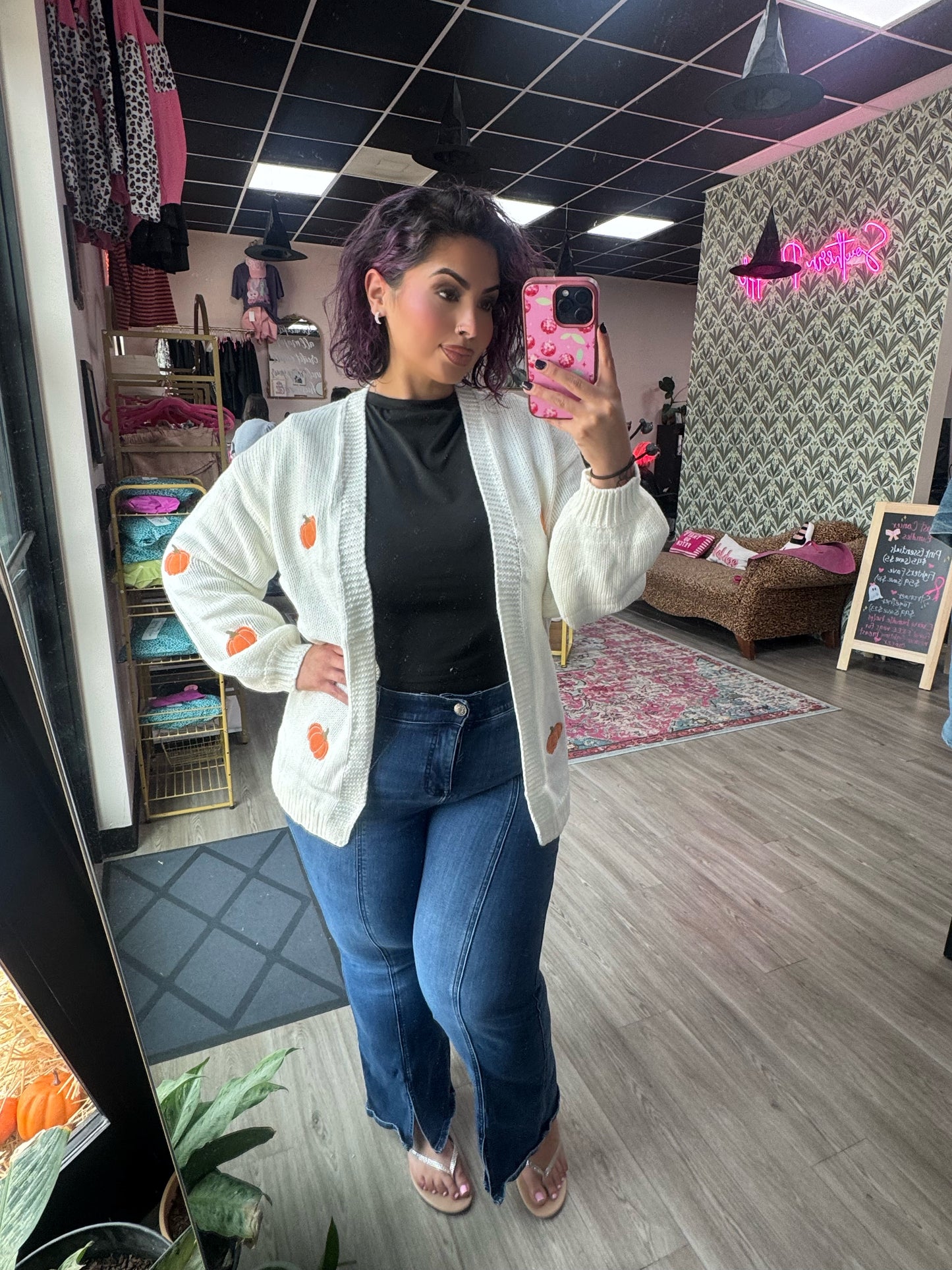 Ivory Pumpkin Cardigan