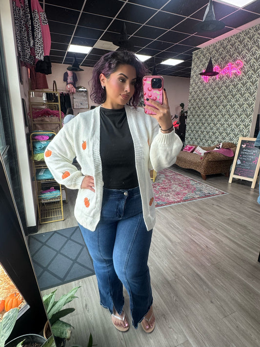 Ivory Pumpkin Cardigan