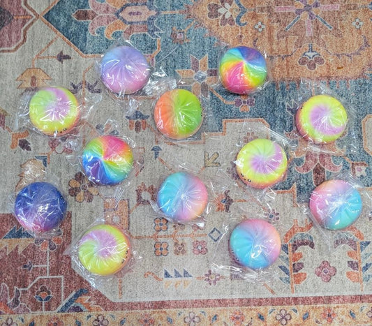 Mini Tie Dye Squishy Stress Ball | Colorful Sensory Fidget Toy