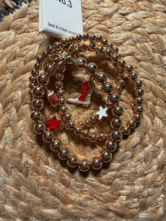 Tomball Cougar Charm Bracelet Stack