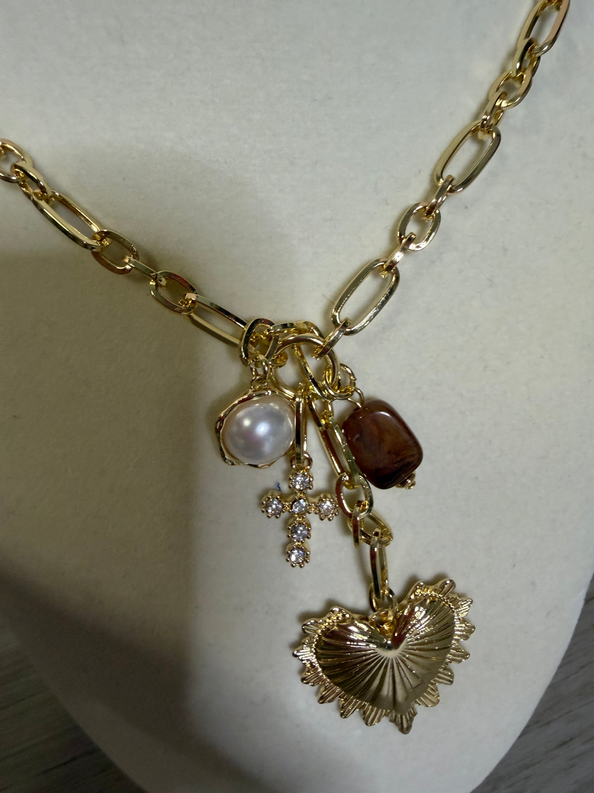 Gold Mixed Charm Necklace