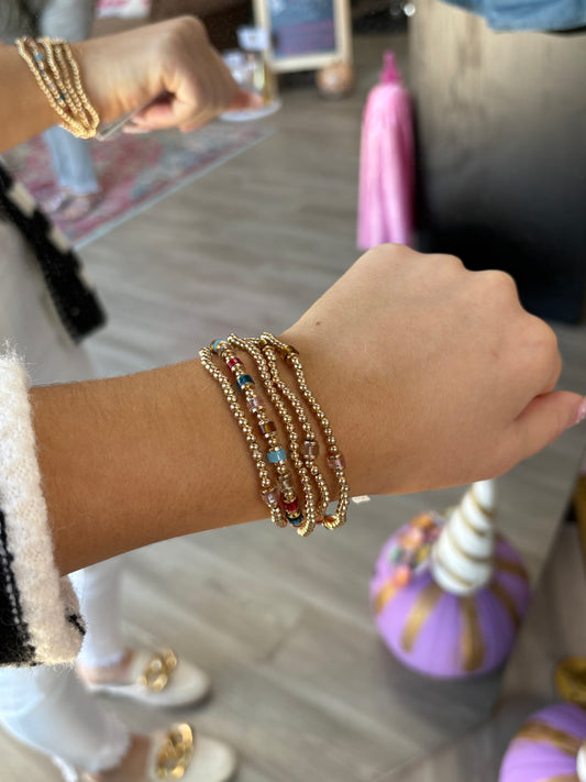 Gilded Confetti Bracelet Stack (Set)