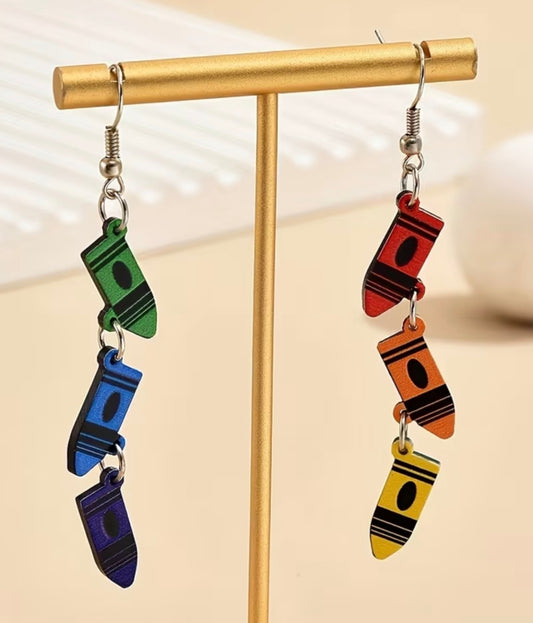 Crayon Dangle Earrings