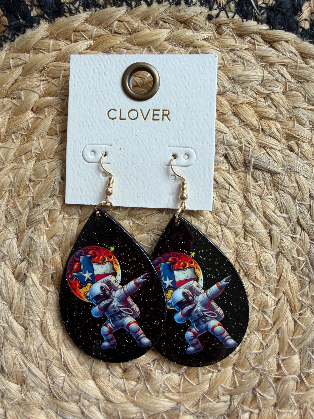 Space City Baseball Earrings
