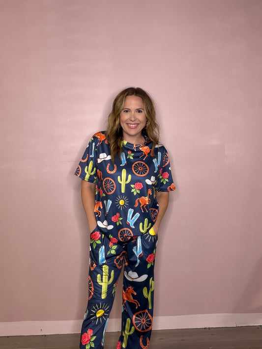 Western Print Lounge Set