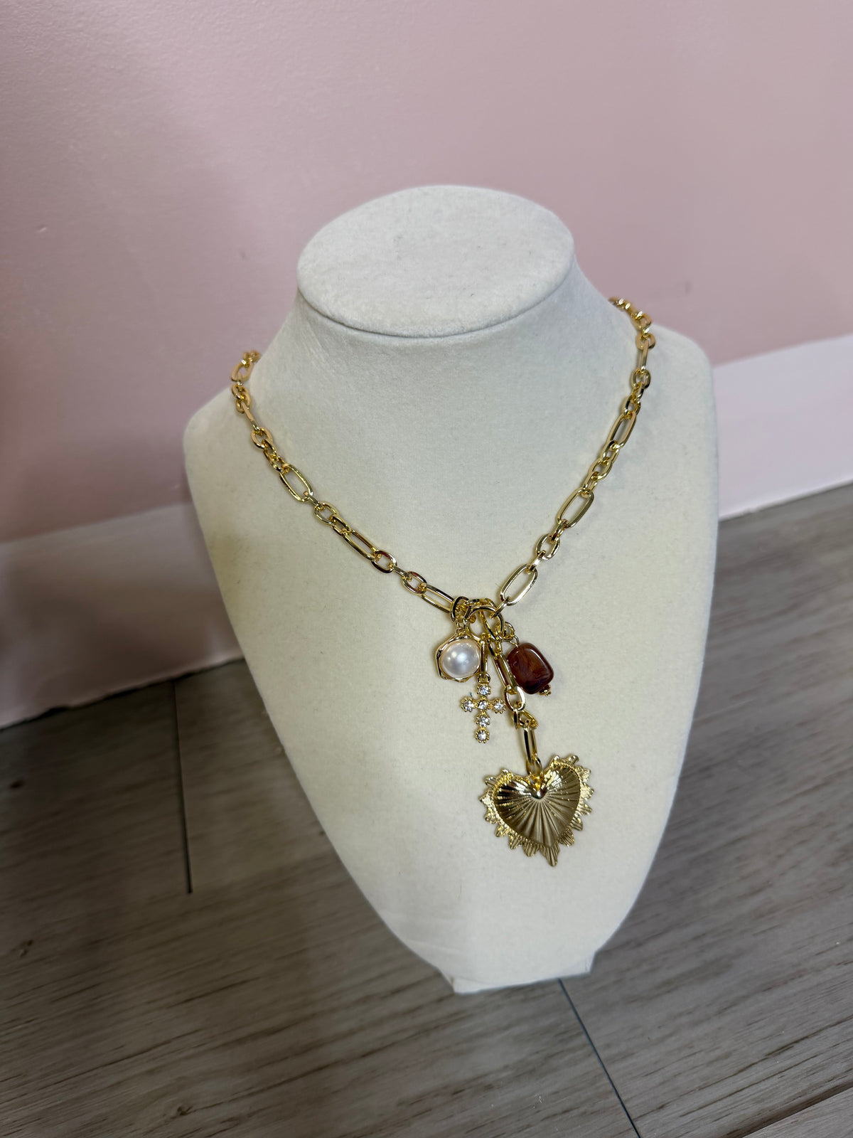 Gold Mixed Charm Necklace