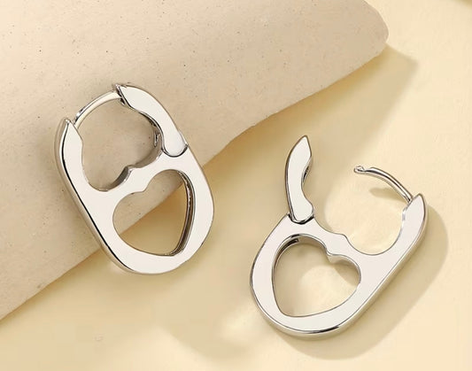 Bottle Cap Heart Earrings