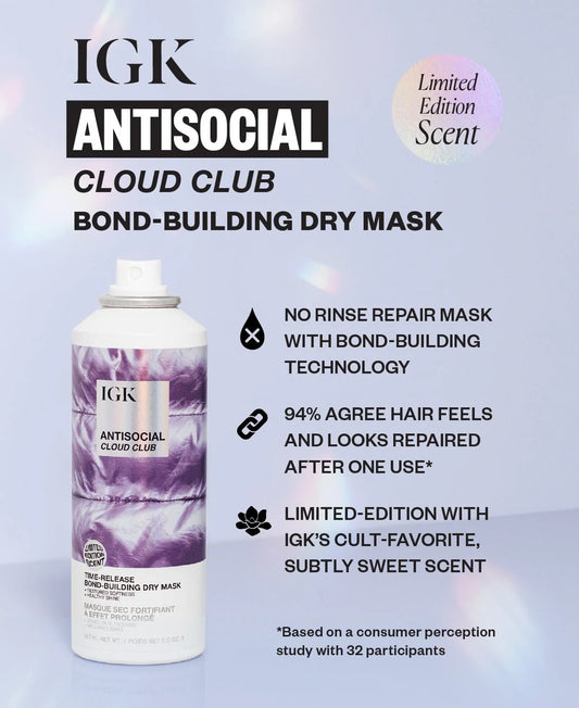 IGK Antisocial Midnight Silk Time-Release Bond-Building Dry Mask