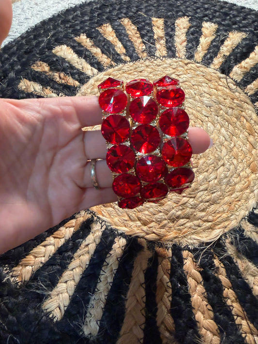 Red Crystal Stretch Bracelet