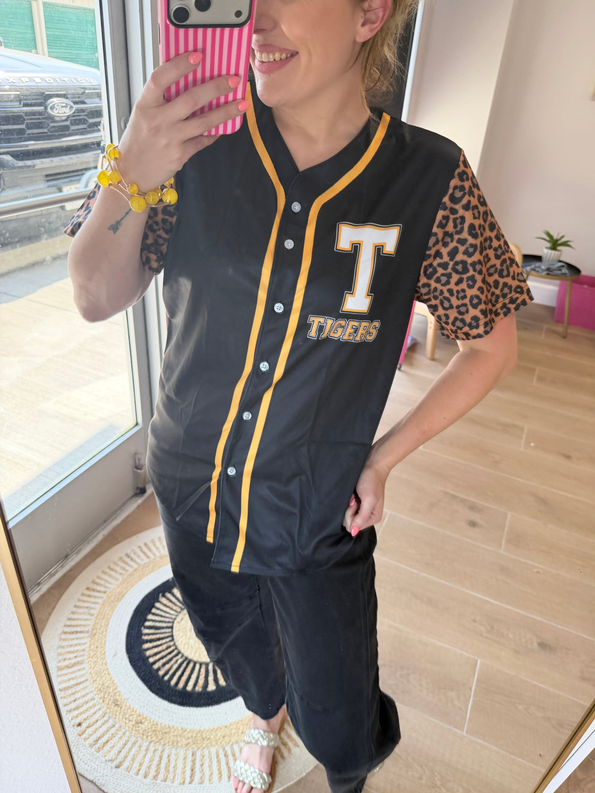 Tomball Tigers Spirit Jersey | Leopard Sleeve Gameday Top | Tomball TX