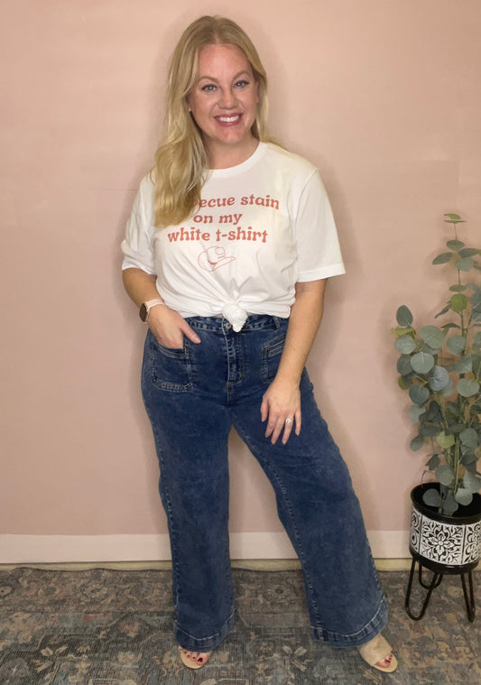 Vintage Wash Wide-Leg Jeans