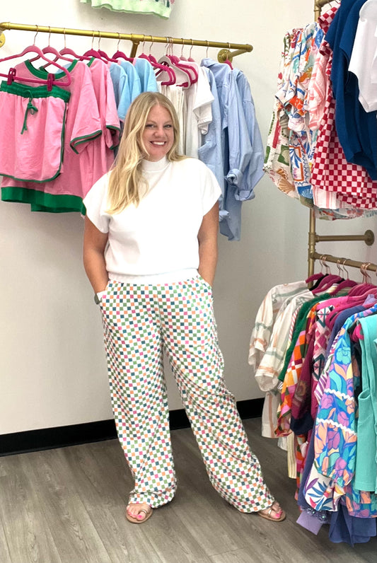 Party Squares Wide Leg Pants