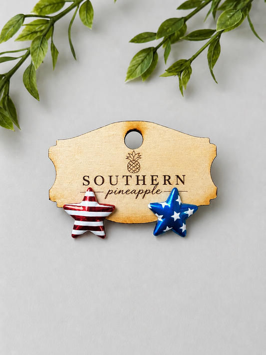 Stars and Stripes stud earrings