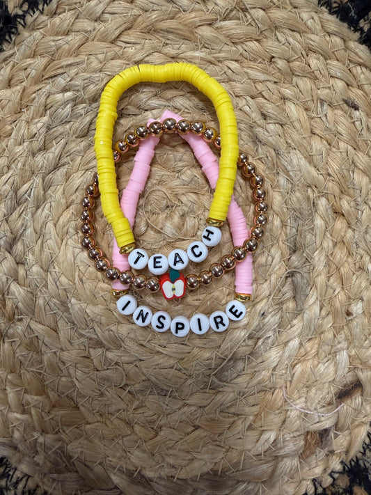Teacher Inspire Bracelet Stack