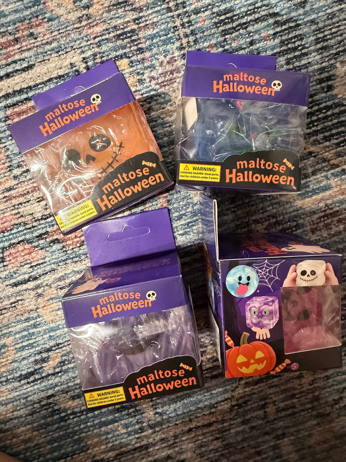 Halloween Swirl Face Slow Rise Cube