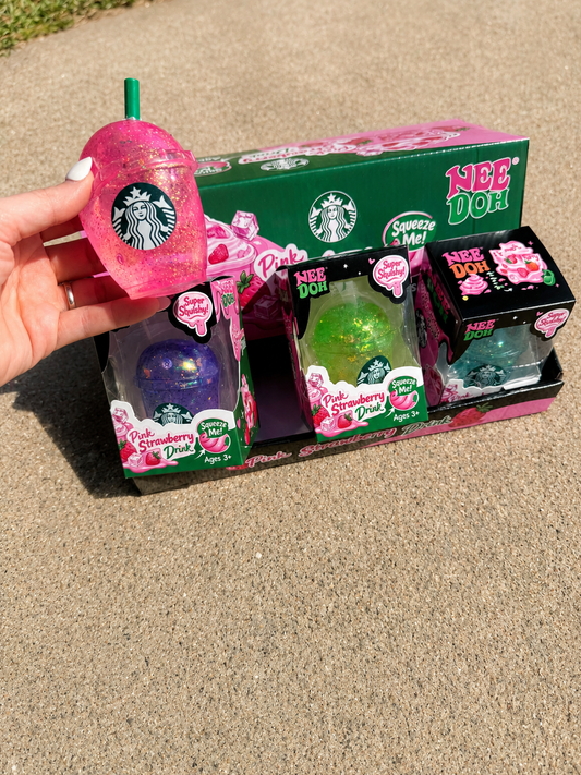 Glitter Strawberry Drink Sensory Squishy