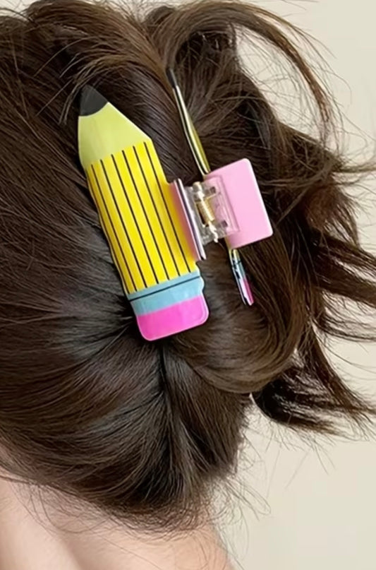 Pencil Plastic Claw Clip