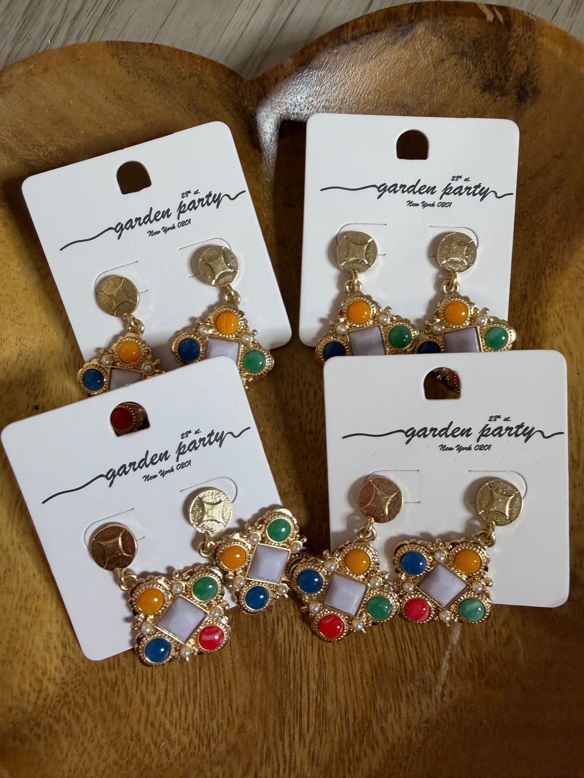 Colorful Medallion Statement Earrings