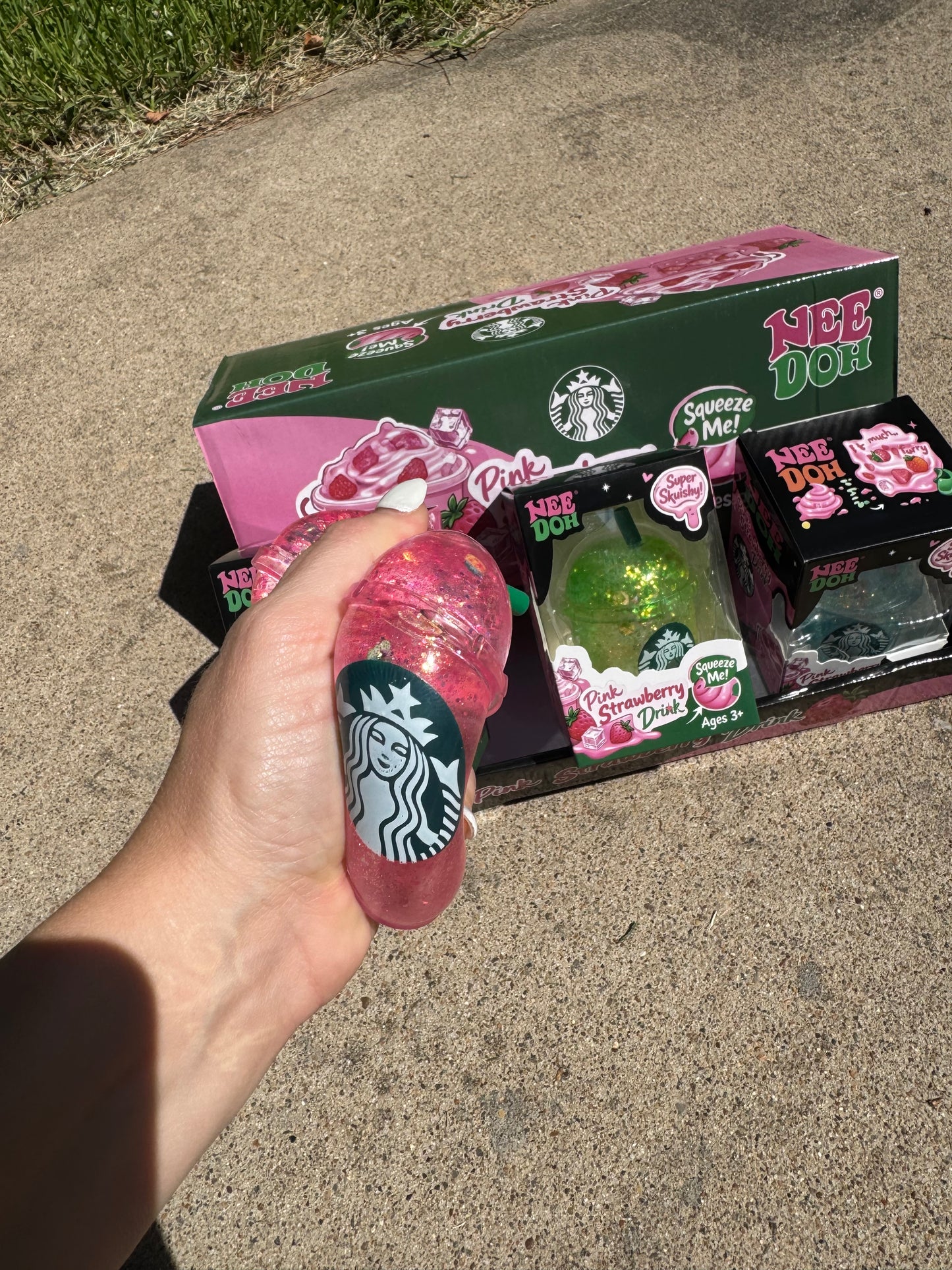 Glitter Strawberry Drink Sensory Squishy