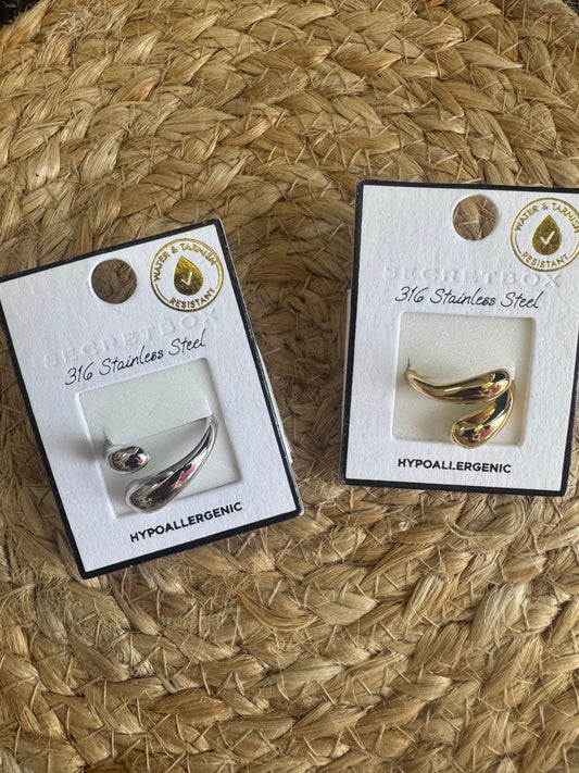 Coastal Wave Waterproof Adjustable Ring