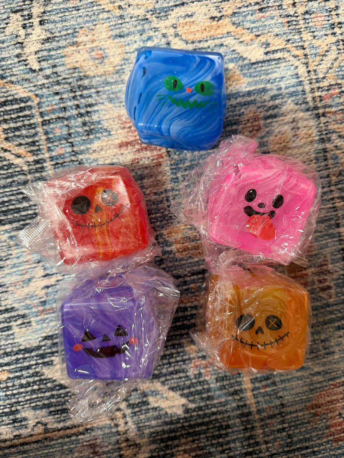 Halloween Swirl Face Slow Rise Cube