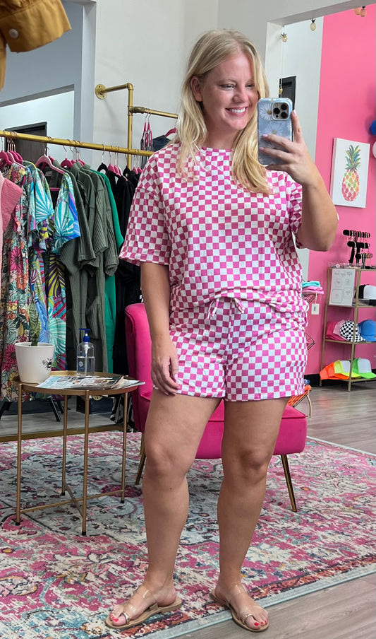 Check Me Out Lounge Set – Hot Pink