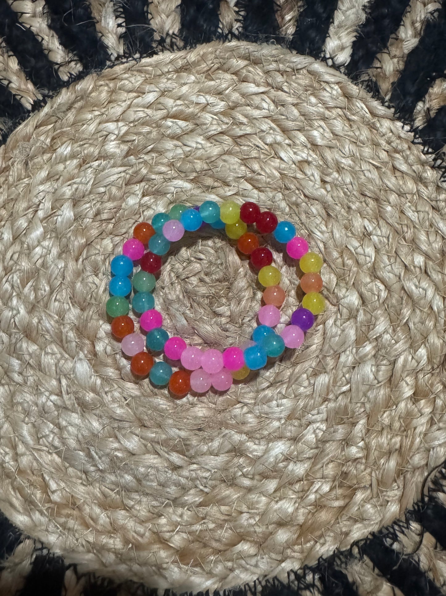 Bright Beaded Crystal Stretch Bracelet Set