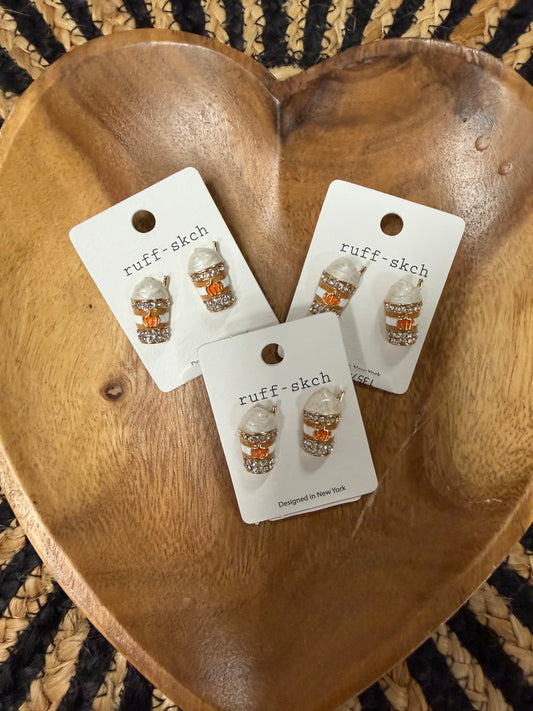 Pumpkin Spice Stud Earrings