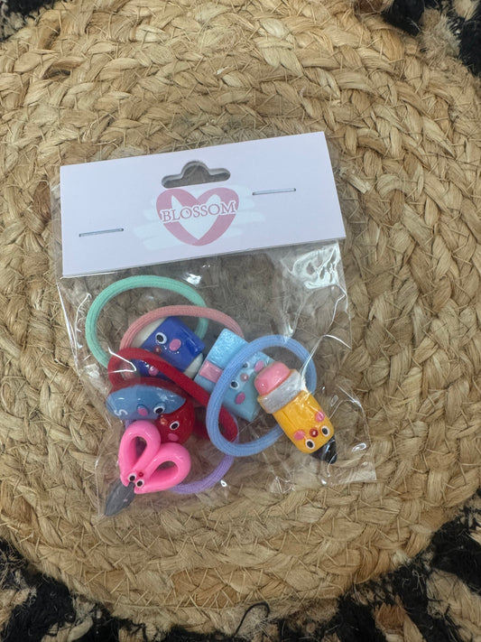 Back to School Ponytail Holder Set