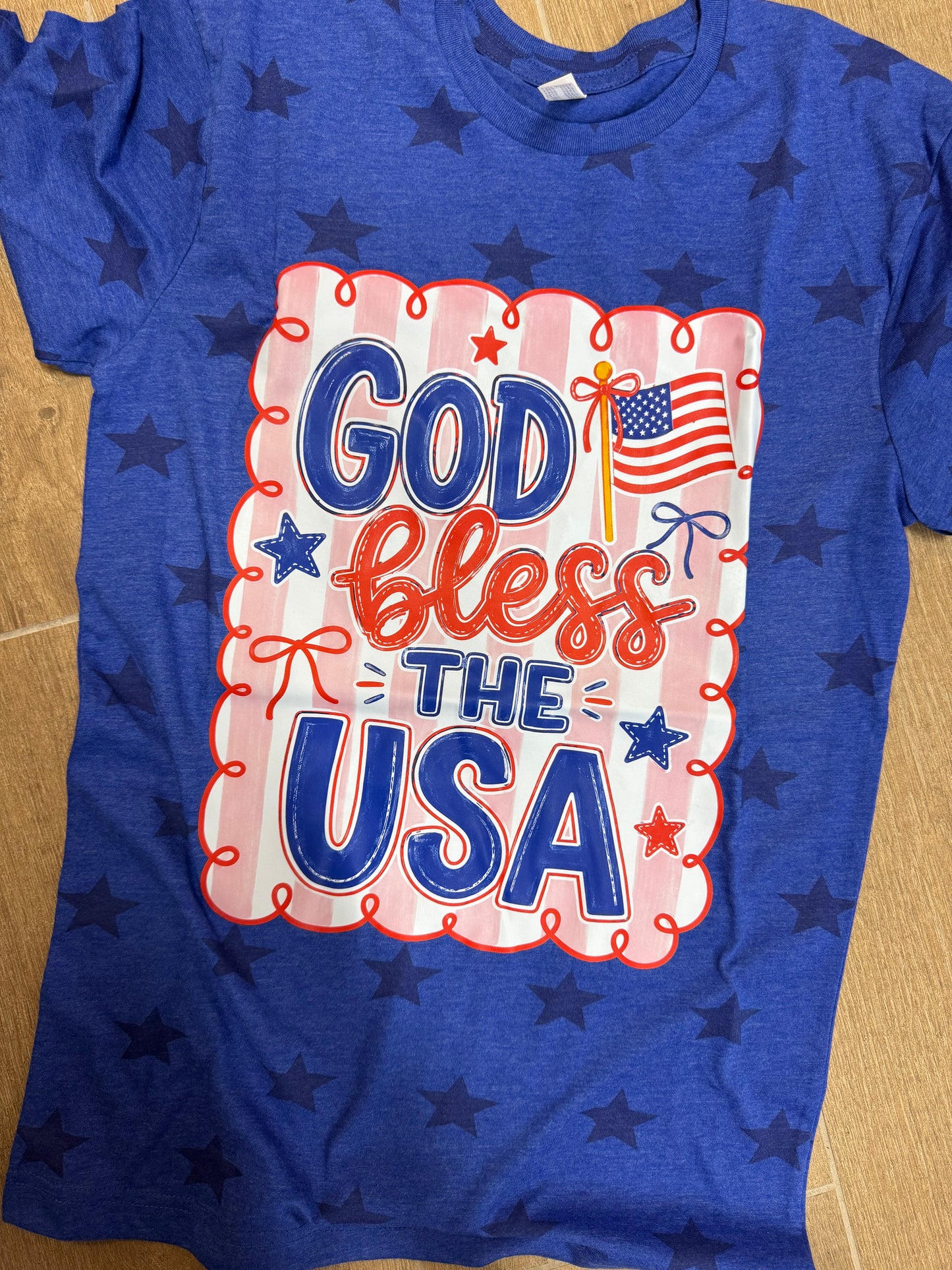 God Bless the USA Star Graphic Tee