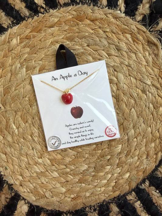 Teacher Apple Pendant Necklace