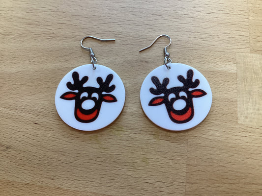 Reindeer cookie earrings