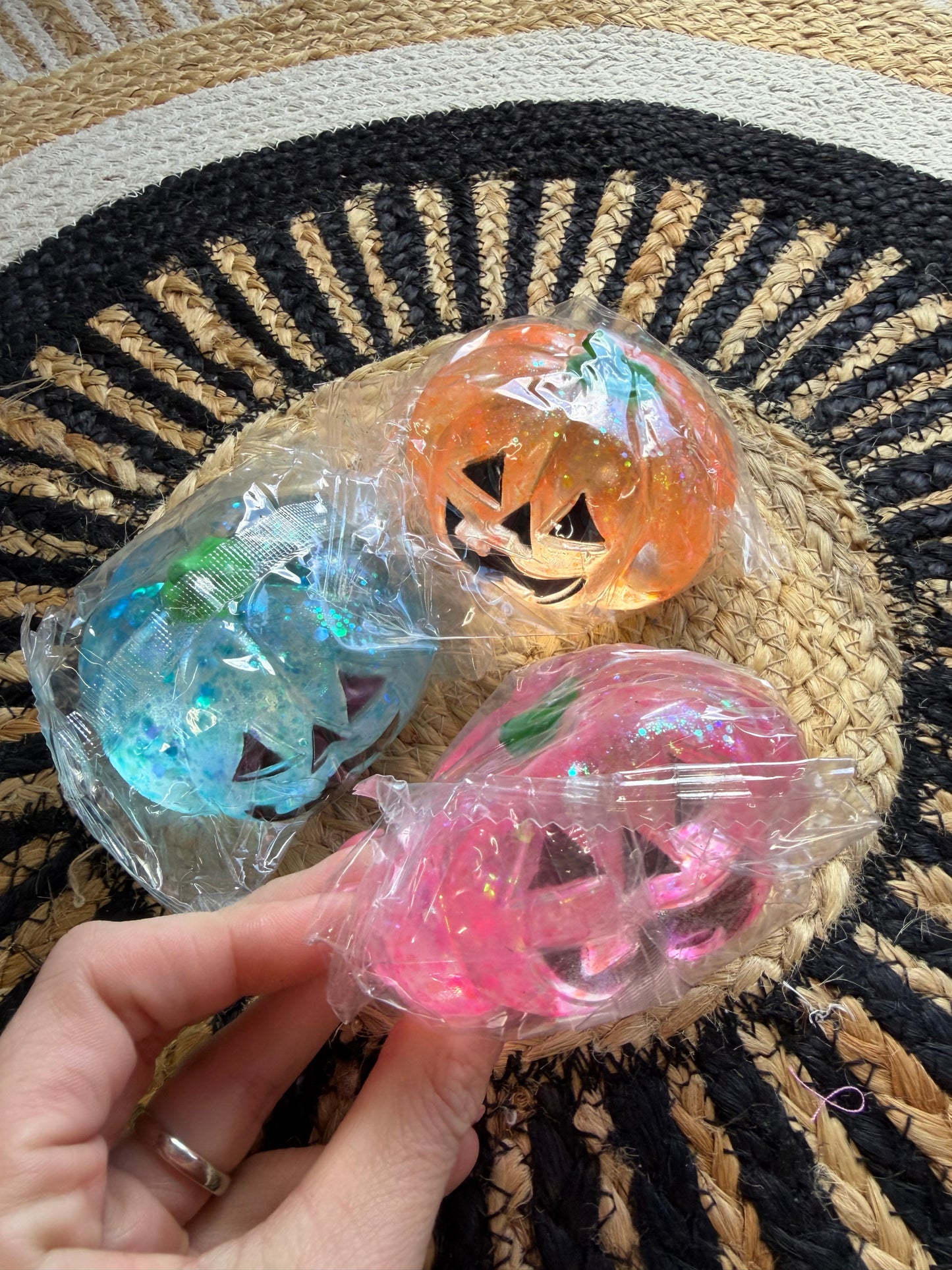 Glitter Pumpkin Slow Rise Squishy
