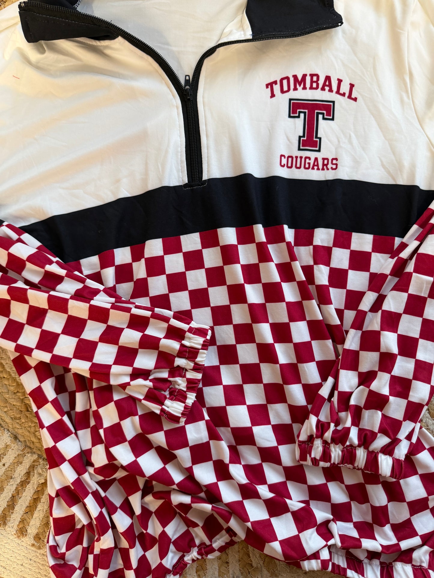 Tomball Cougars Checkered Lightweight Windbreaker