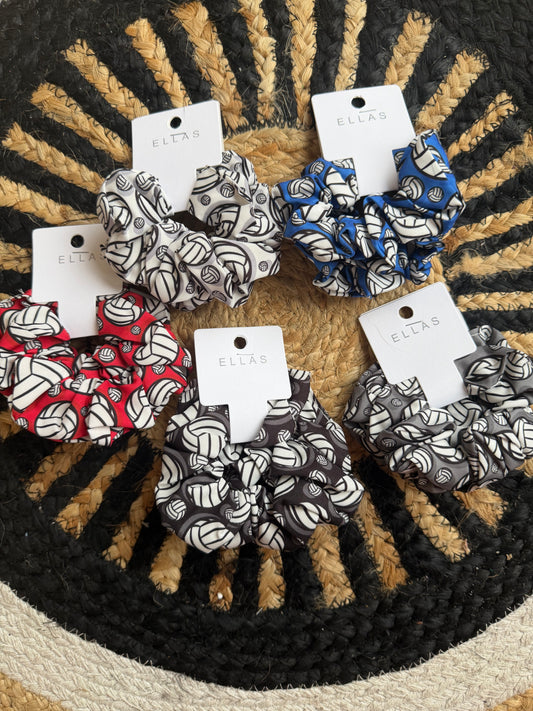Volleyball Print Hair Scrunchie Set - 2 Pack
