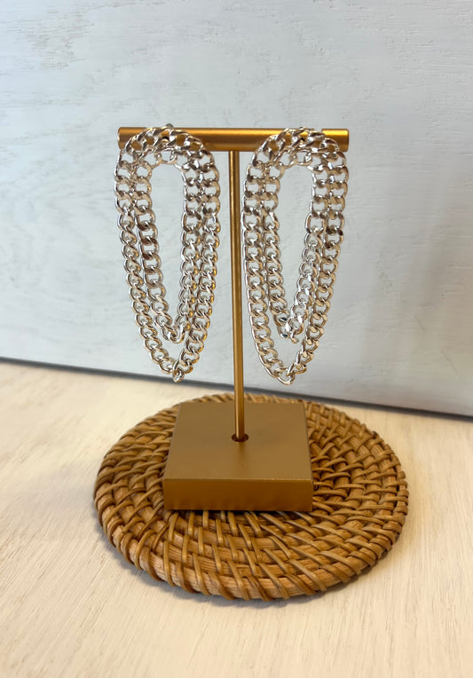 Silver Link Earrings