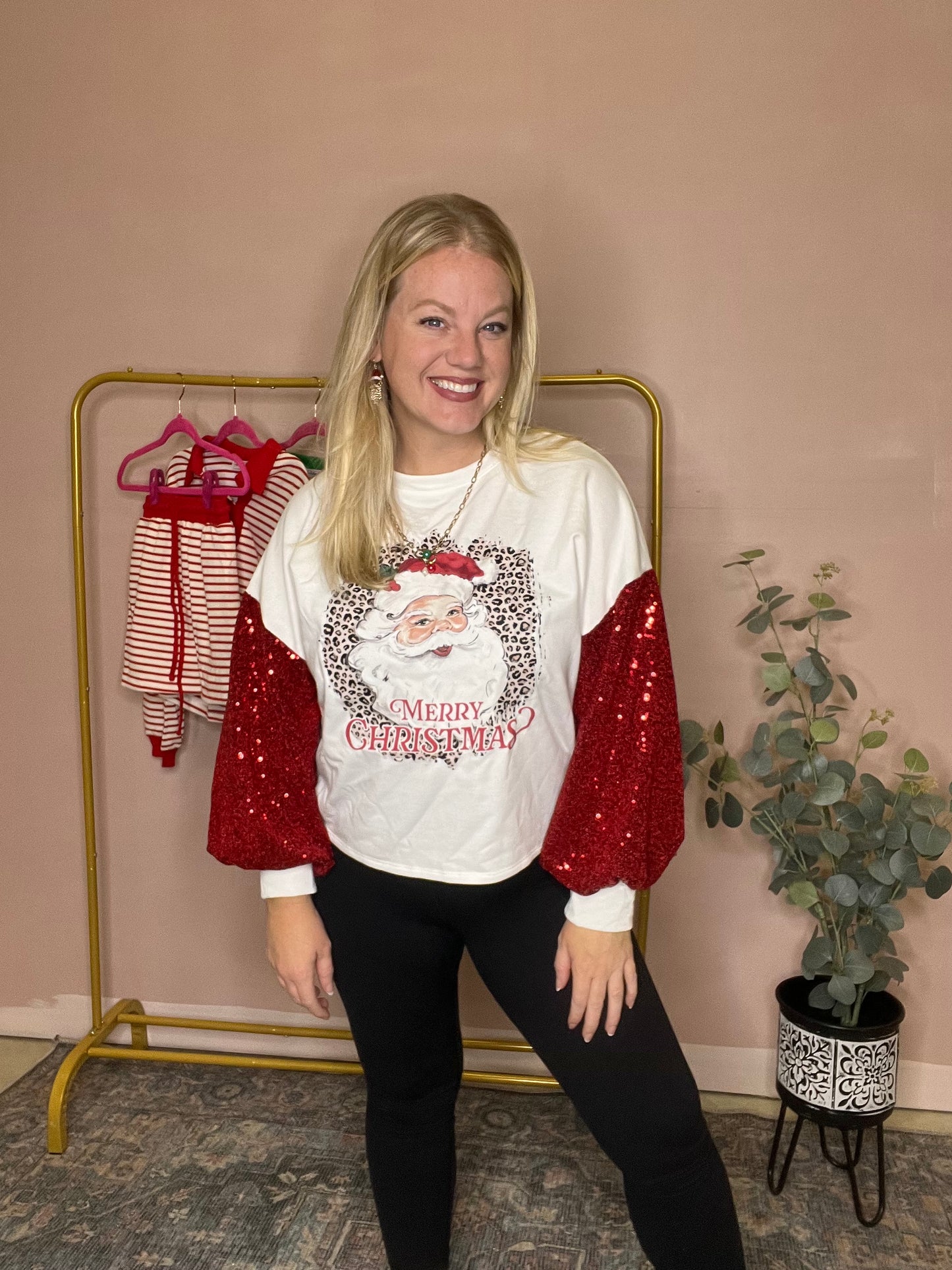Sequin Santa Sweatshirt