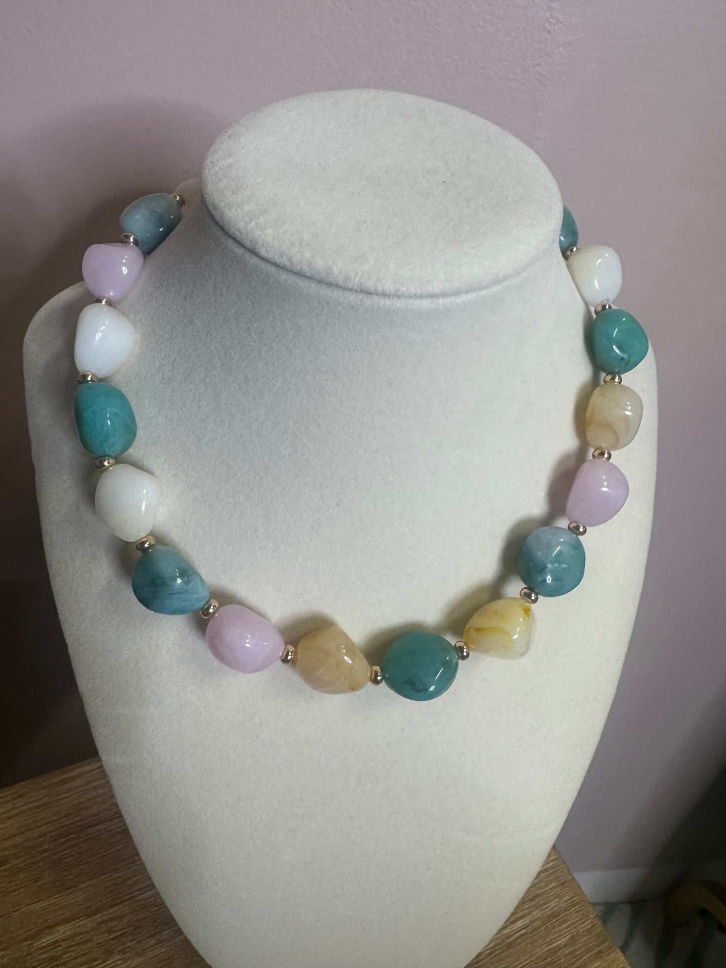 Pastel Multicolor Beaded Necklace