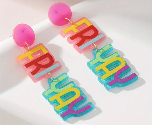Fri-Yay Statement Earrings