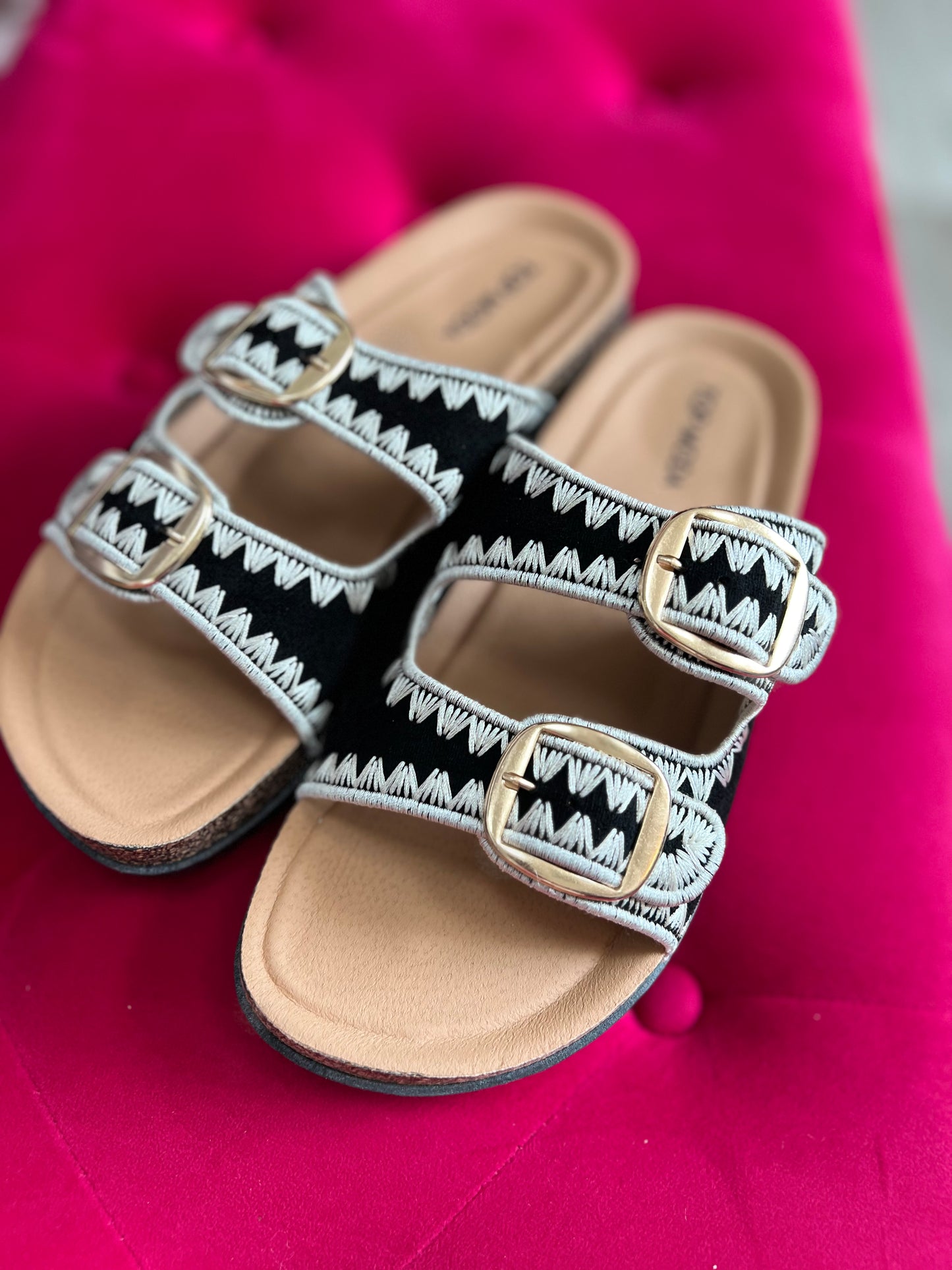 Luca Black Birk Style Sandals