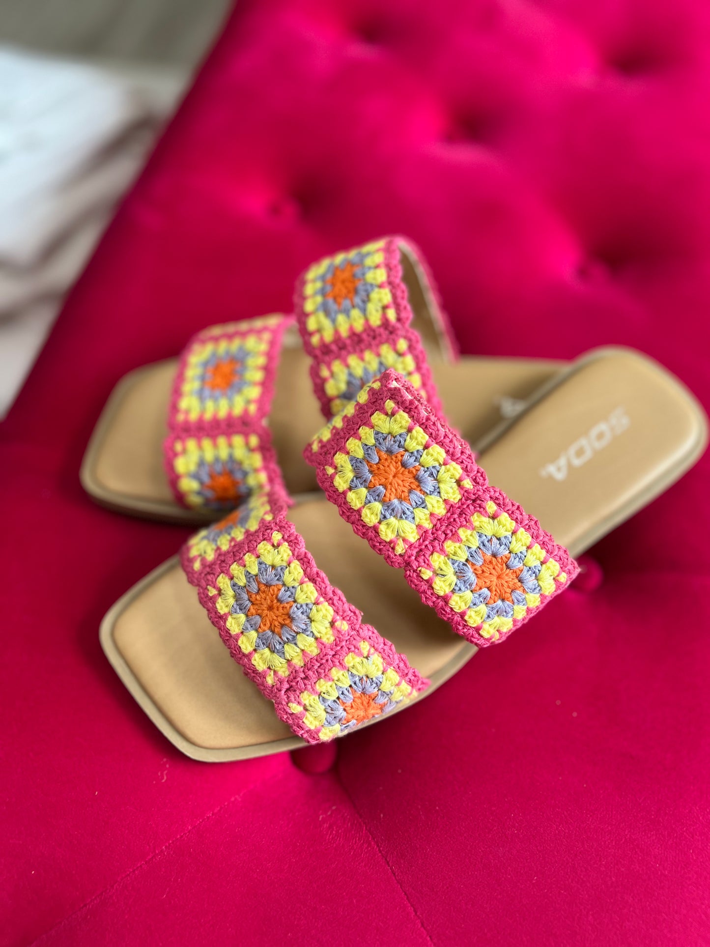 1970’s Pink Crochet Sandals