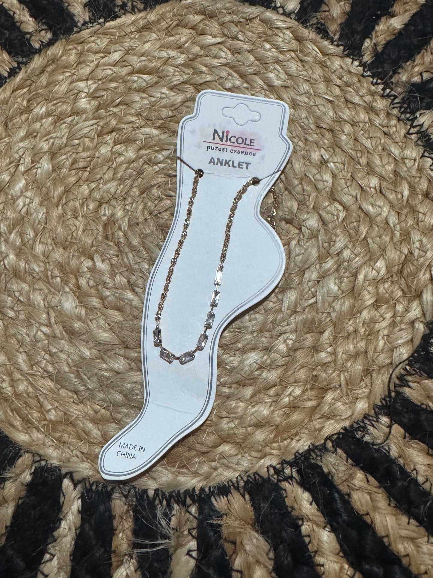 Gold & Silver Adjustable Anklet for Women