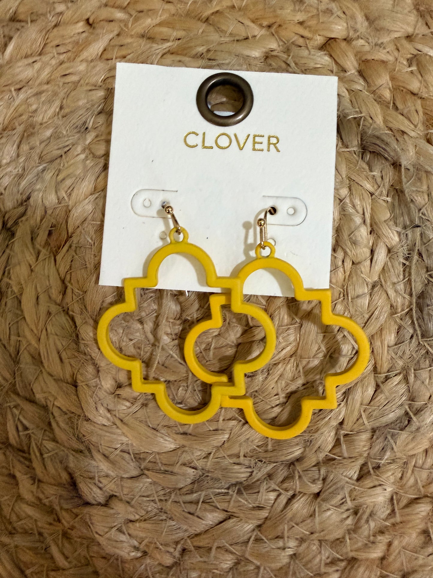 Gold Quatrefoil Statement Earrings